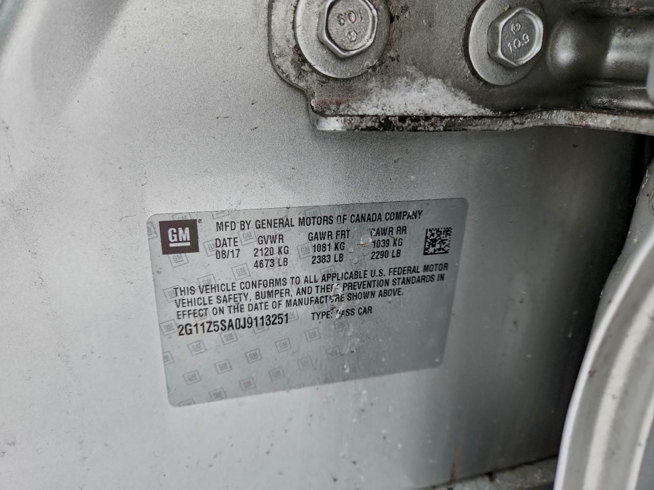 2018 CHEVROLET IMPALA LS photo 12