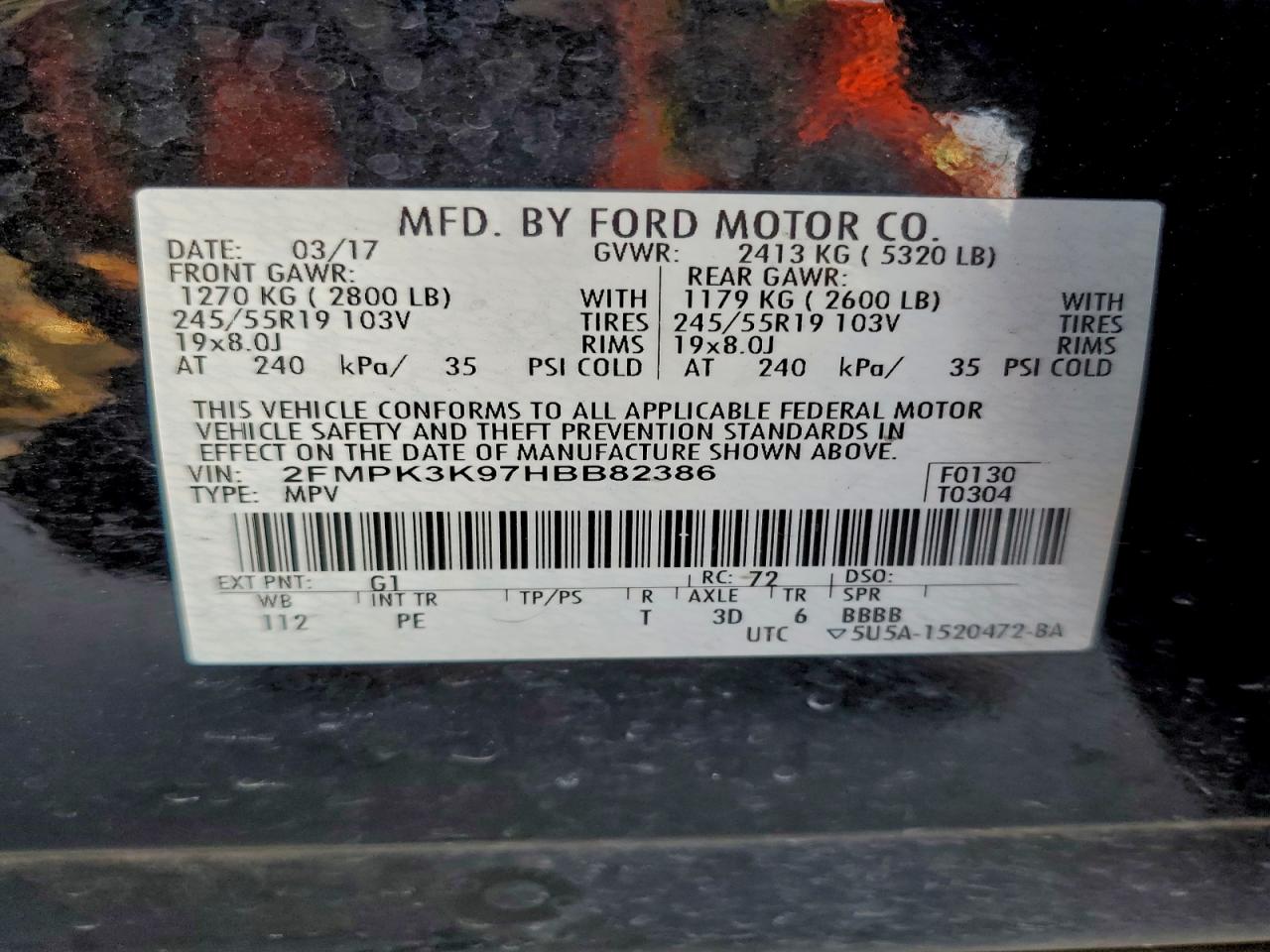 2017 FORD EDGE TITANIUM photo 12