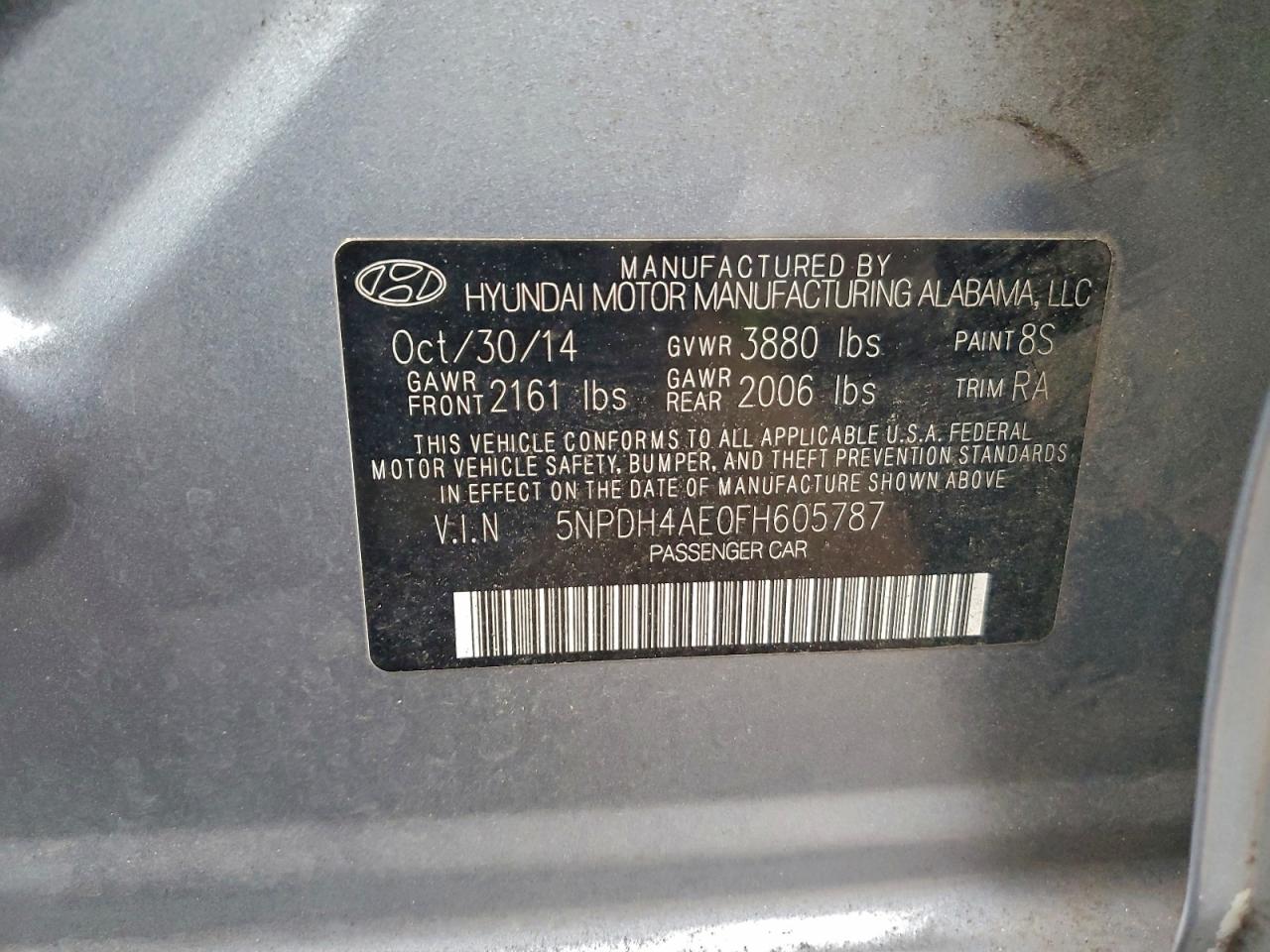 2015 HYUNDAI ELANTRA SE photo 12
