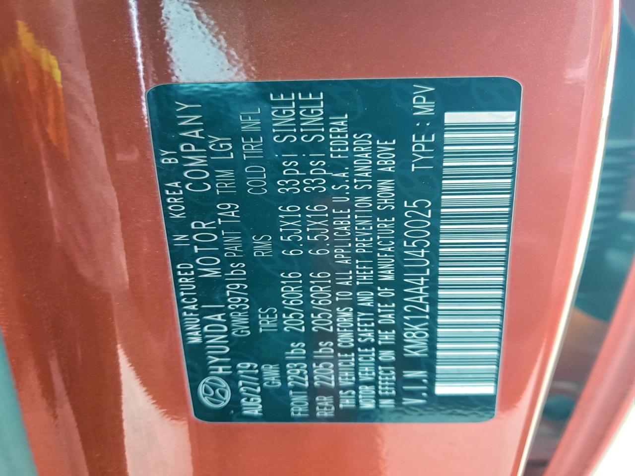 2020 HYUNDAI KONA SE photo 13