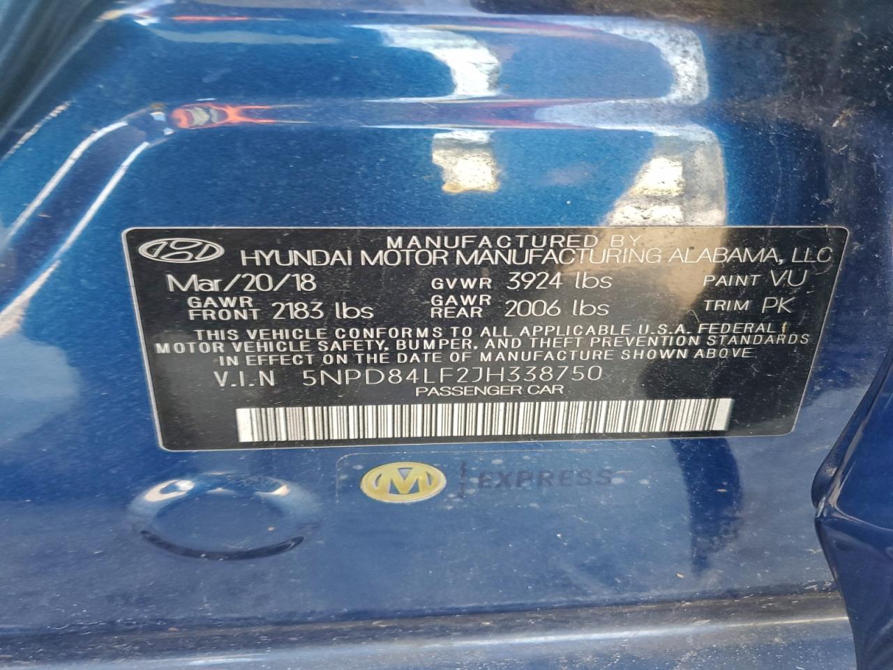 2018 HYUNDAI ELANTRA SEL photo 12