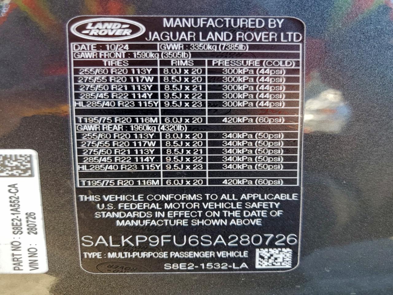 2025 LAND ROVER RANGE ROVER SE photo 14