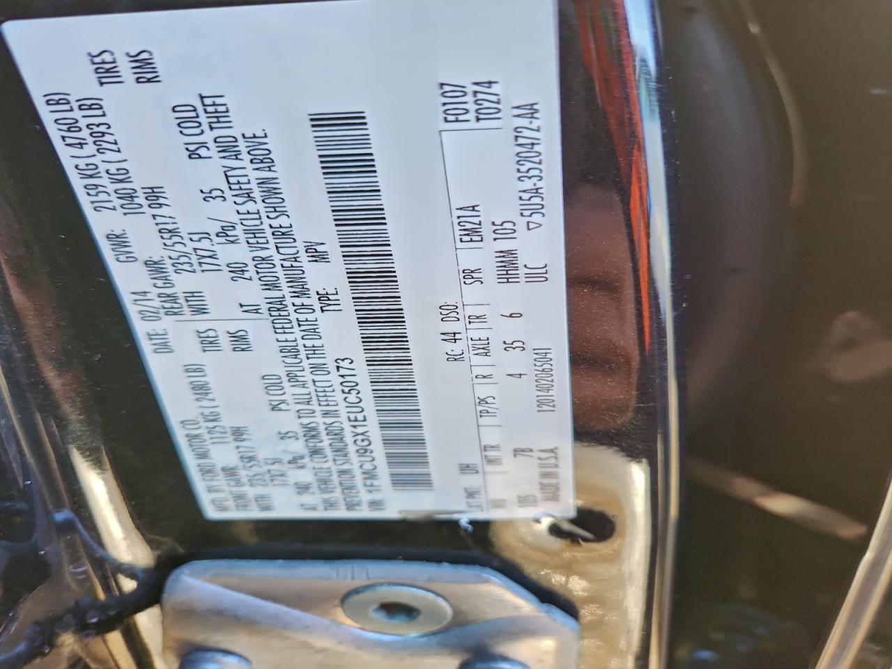 2014 FORD ESCAPE SE photo 14
