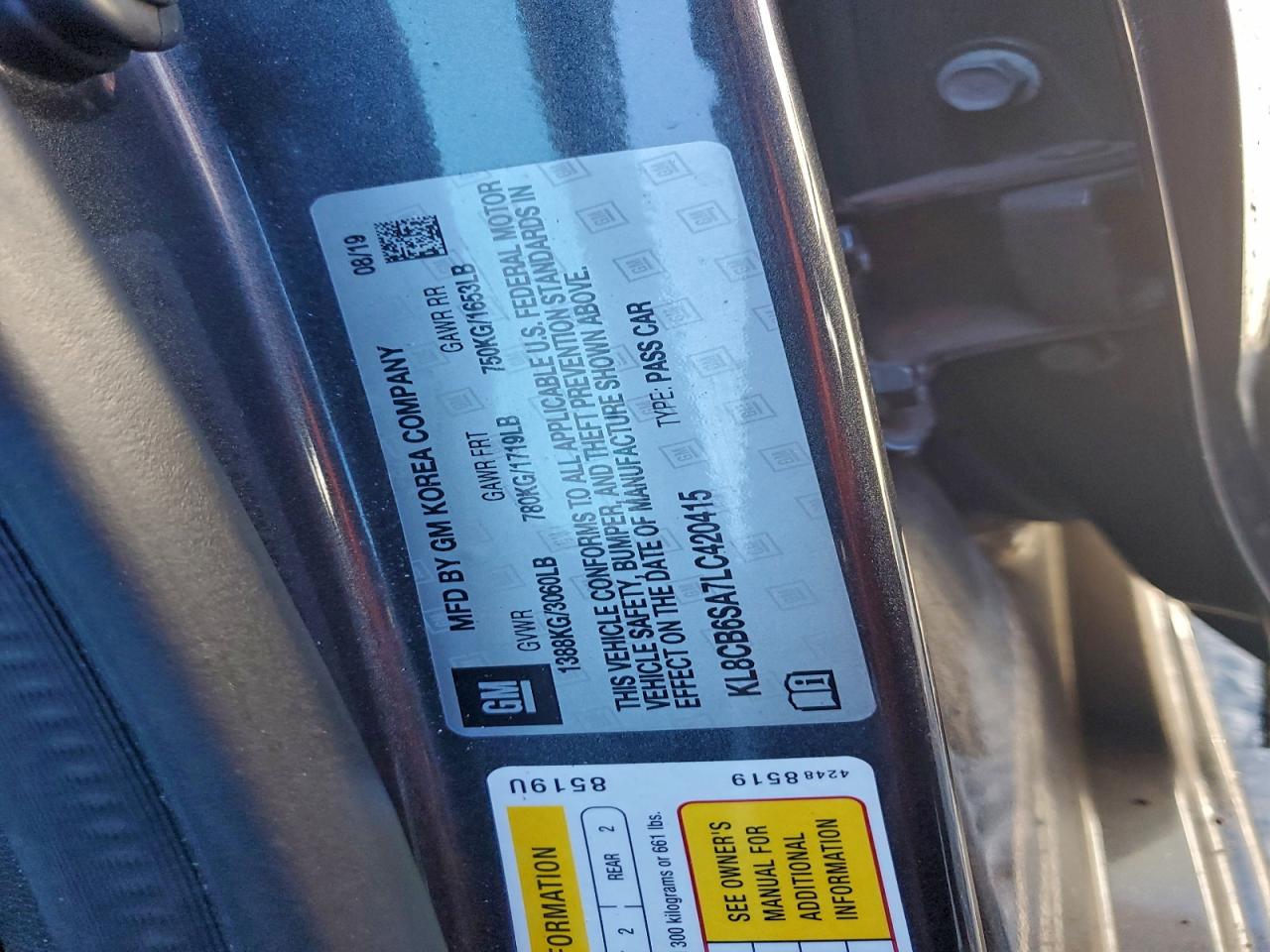 2020 CHEVROLET SPARK LS photo 12