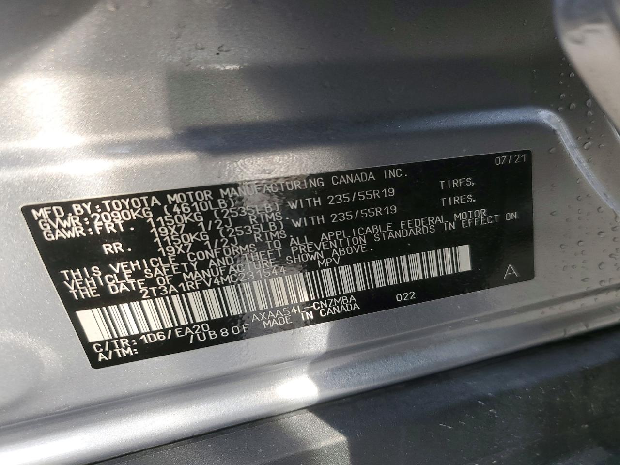2021 TOYOTA RAV4 XLE PREMIUM photo 12