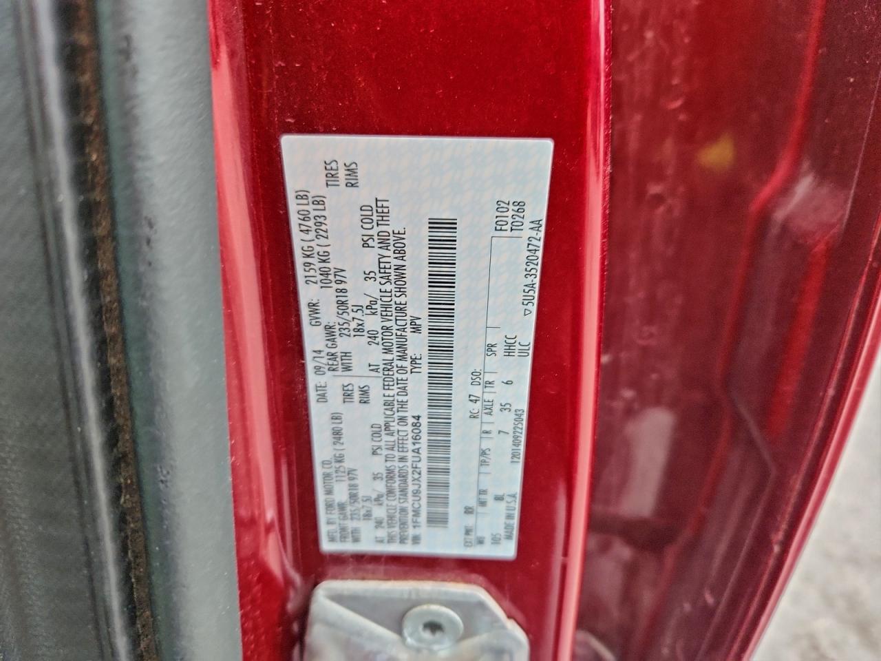 2015 FORD ESCAPE TITANIUM photo 13