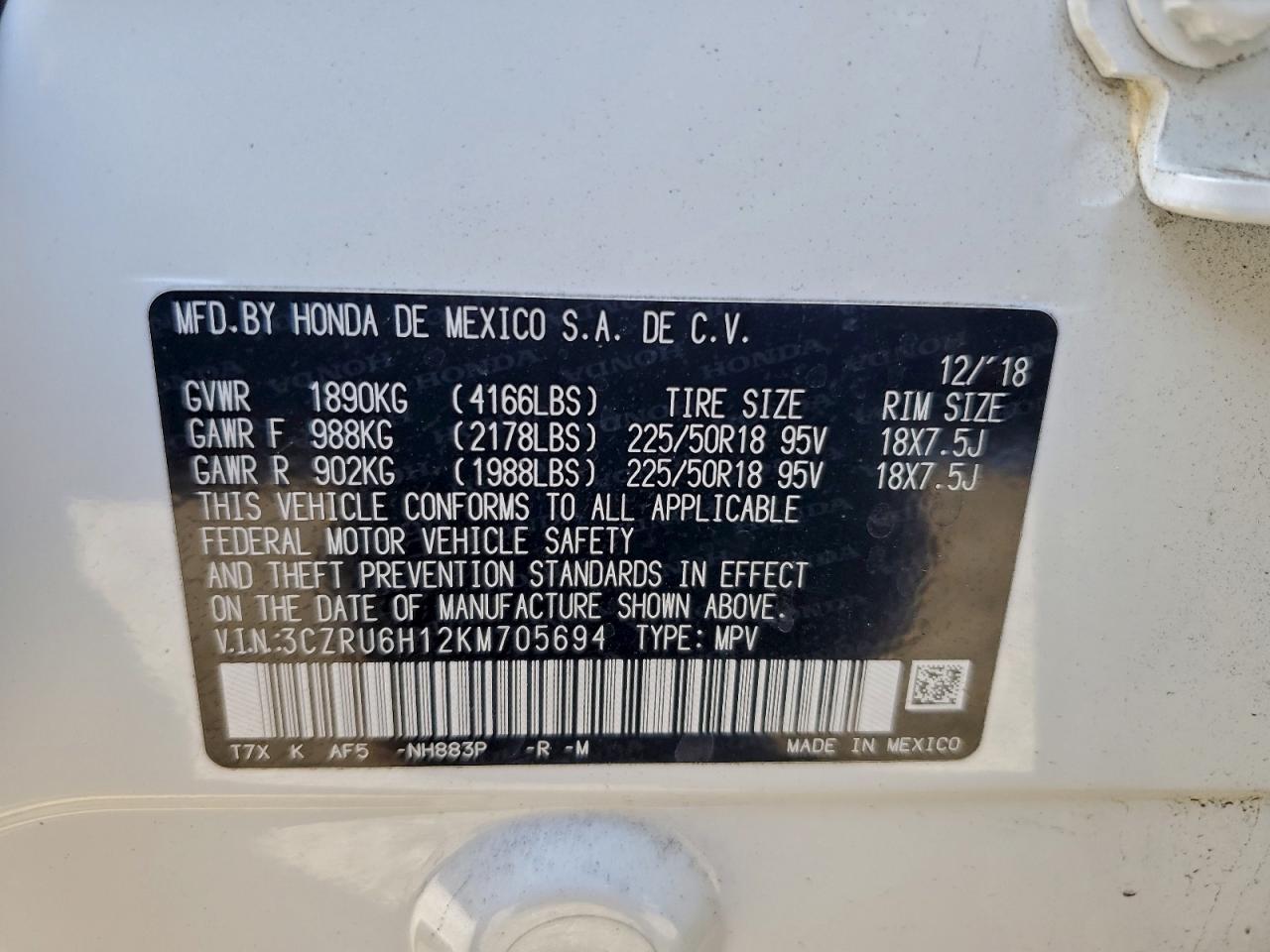 2019 HONDA HR-V SPORT photo 34