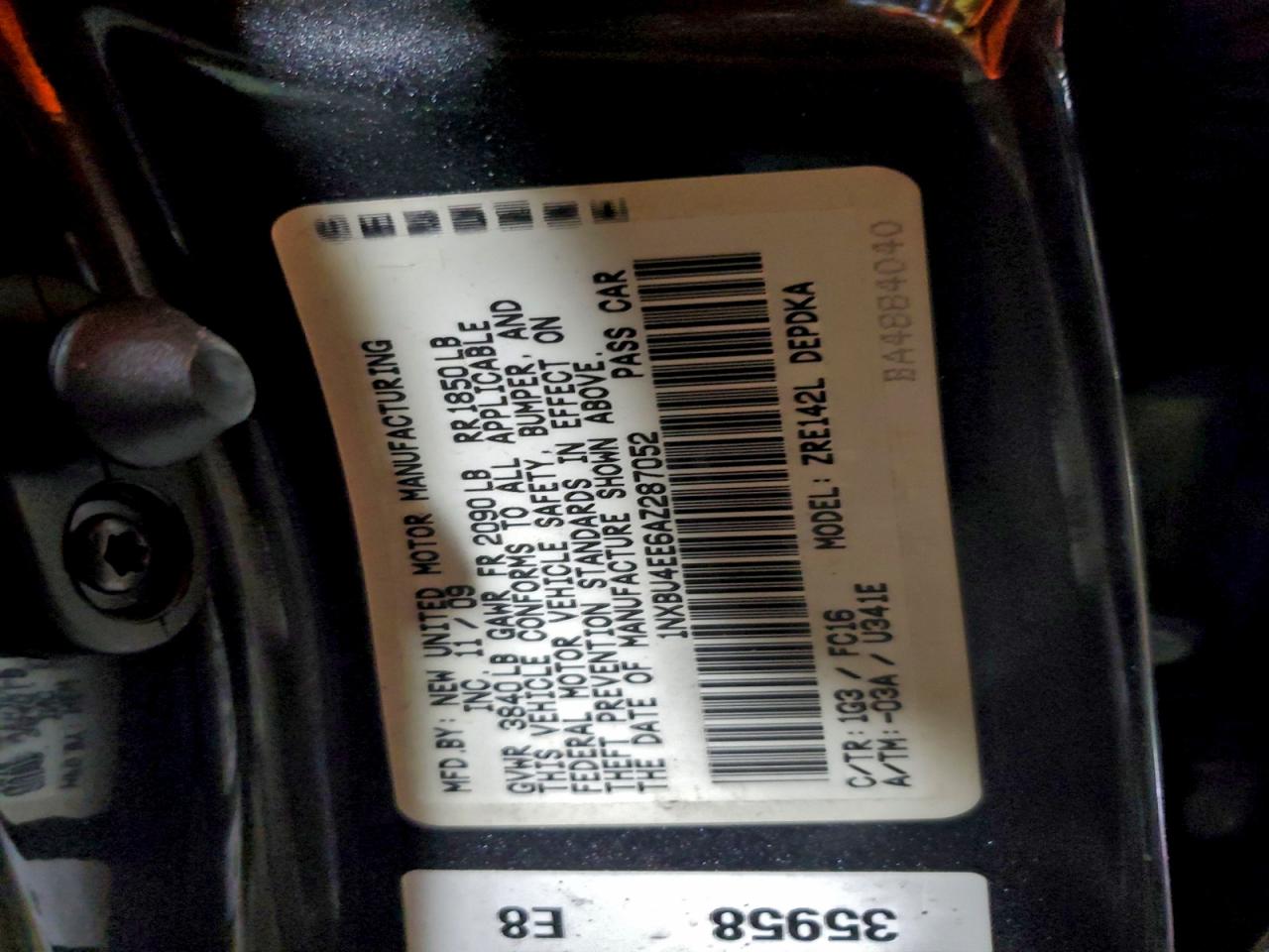 2010 TOYOTA COROLLA BASE photo 12