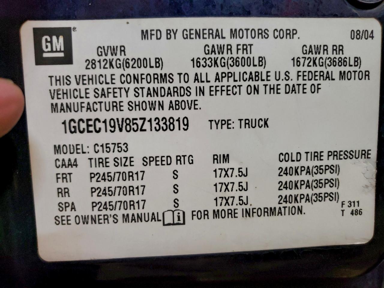 2005 CHEVROLET SILVERADO C1500 photo 12