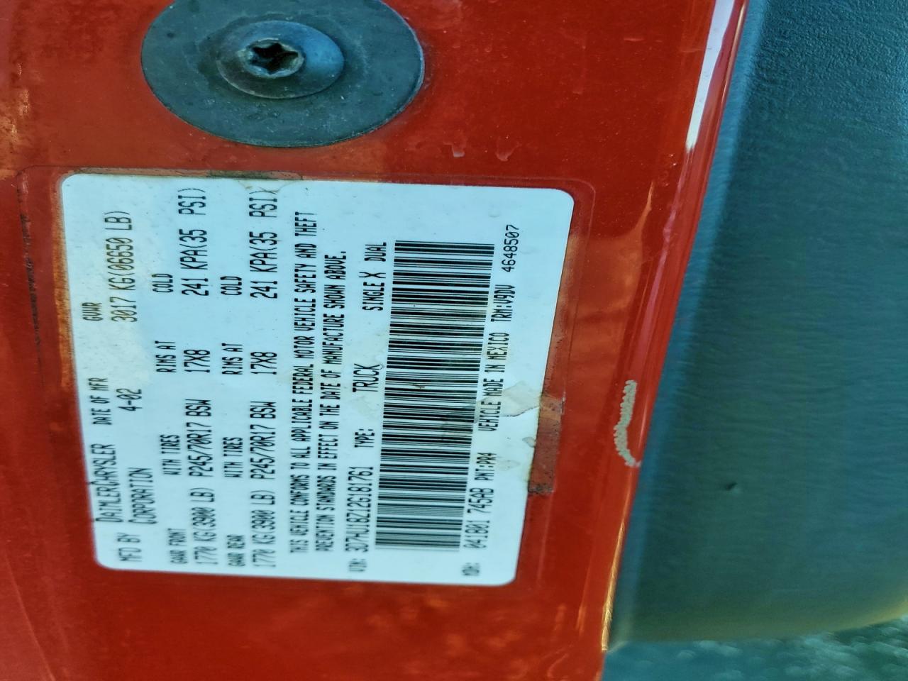 2002 DODGE RAM 1500 photo 12