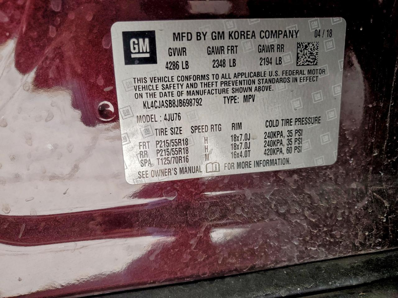 2018 BUICK ENCORE PREFERRED photo 13