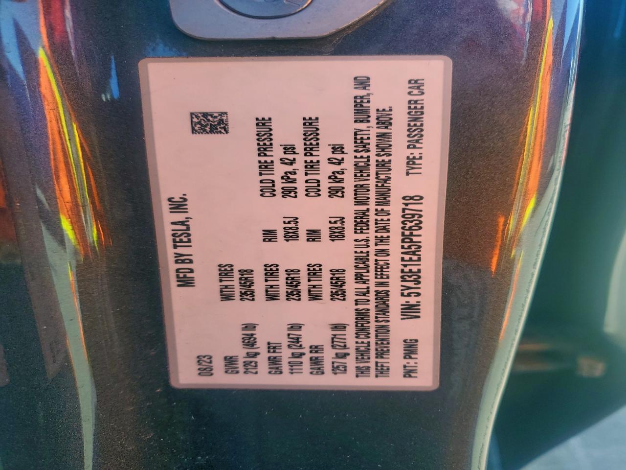 2023 TESLA MODEL 3 photo 13