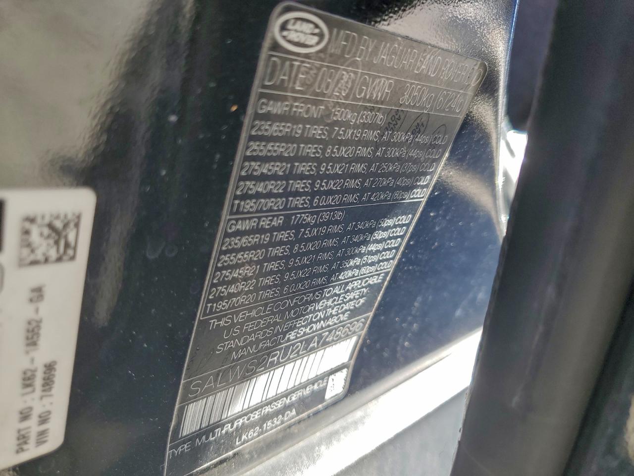 2020 LAND ROVER RANGE ROVER SPORT HST photo 13
