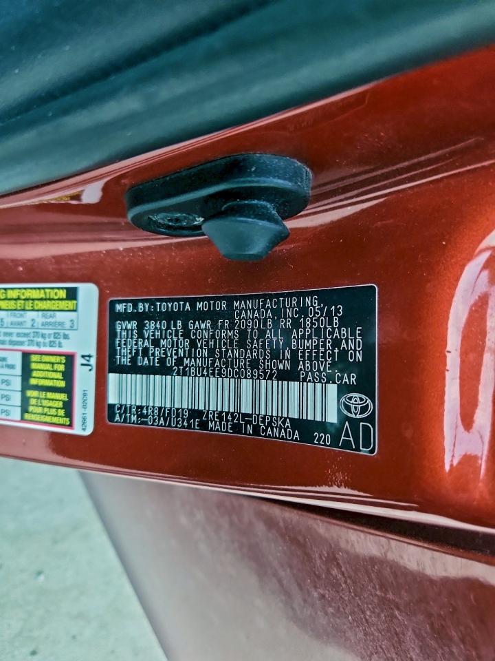 2013 TOYOTA COROLLA BASE photo 12