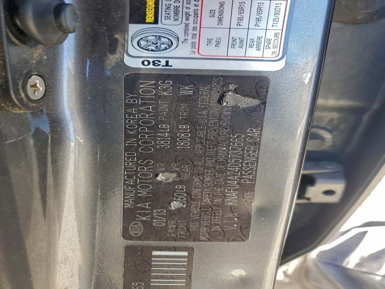 2013 KIA FORTE EX photo 12