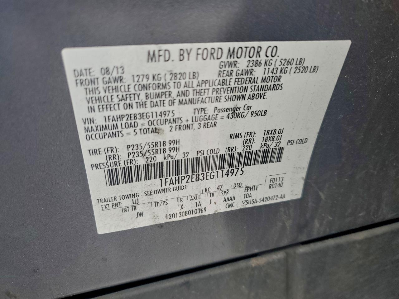 2014 FORD TAURUS SEL photo 12