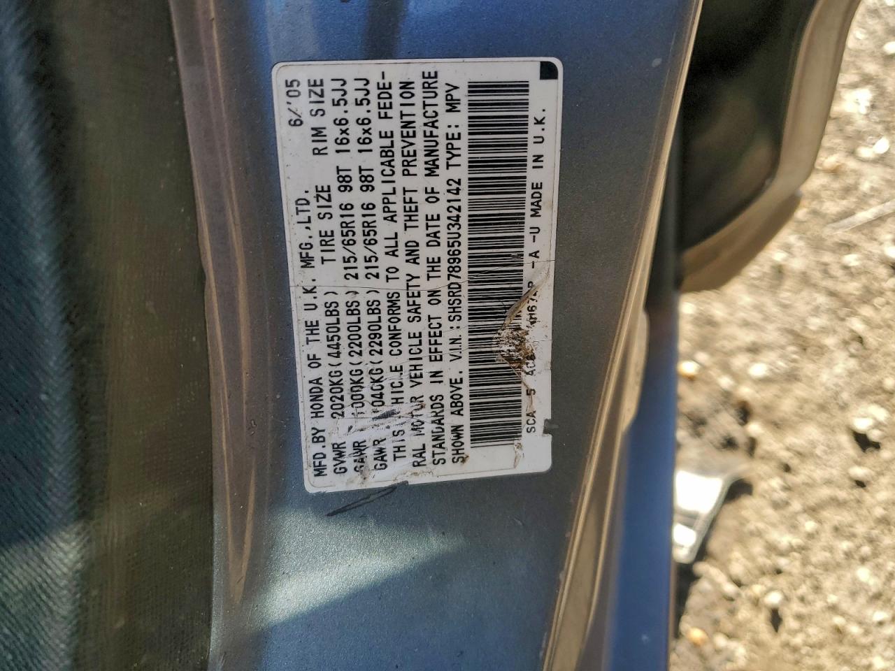 2005 HONDA CR-V SE photo 13