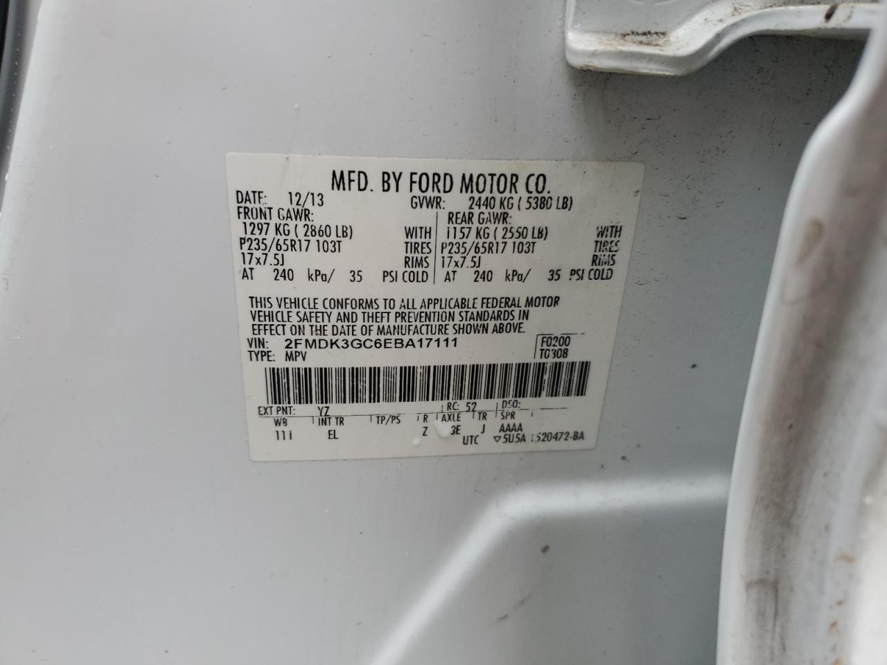 2014 FORD EDGE SE photo 13