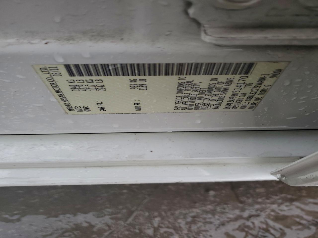 2011 NISSAN ALTIMA BASE photo 12