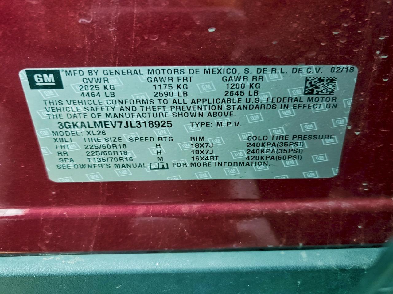 2018 GMC TERRAIN SLE photo 13