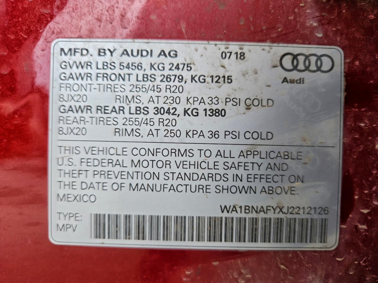 2018 AUDI Q5 PREMIUM PLUS photo 13