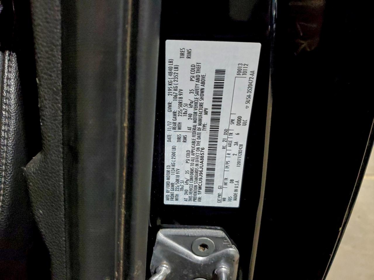 2018 FORD ESCAPE TITANIUM photo 13