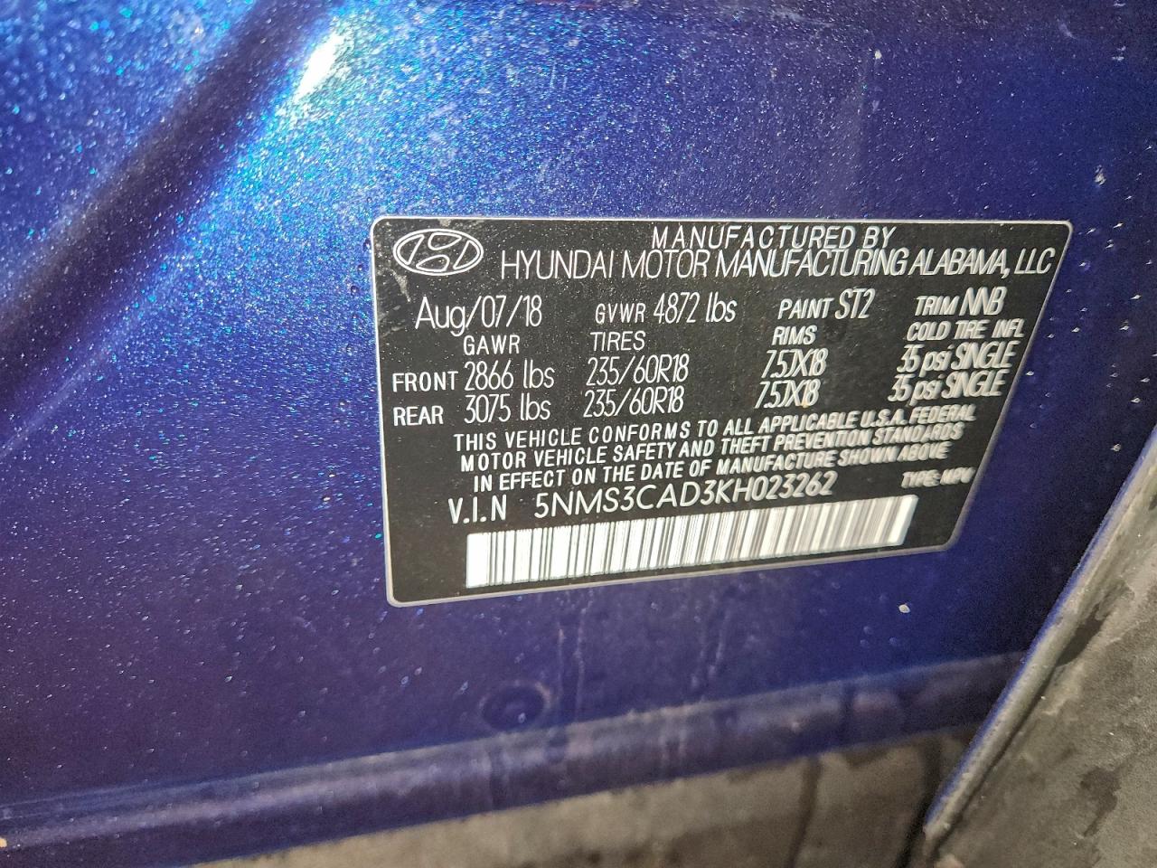 2019 HYUNDAI SANTA FE SEL photo 13
