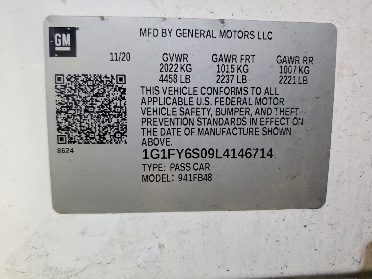 2020 CHEVROLET BOLT EV LT photo 12