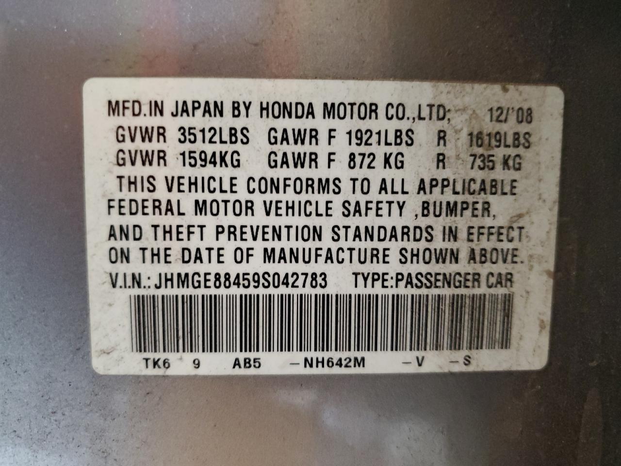 2009 HONDA FIT SPORT photo 12
