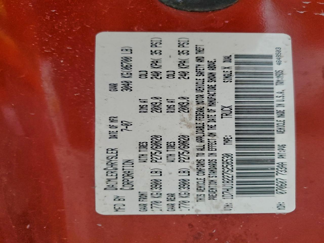 2007 DODGE RAM 1500 ST photo 12