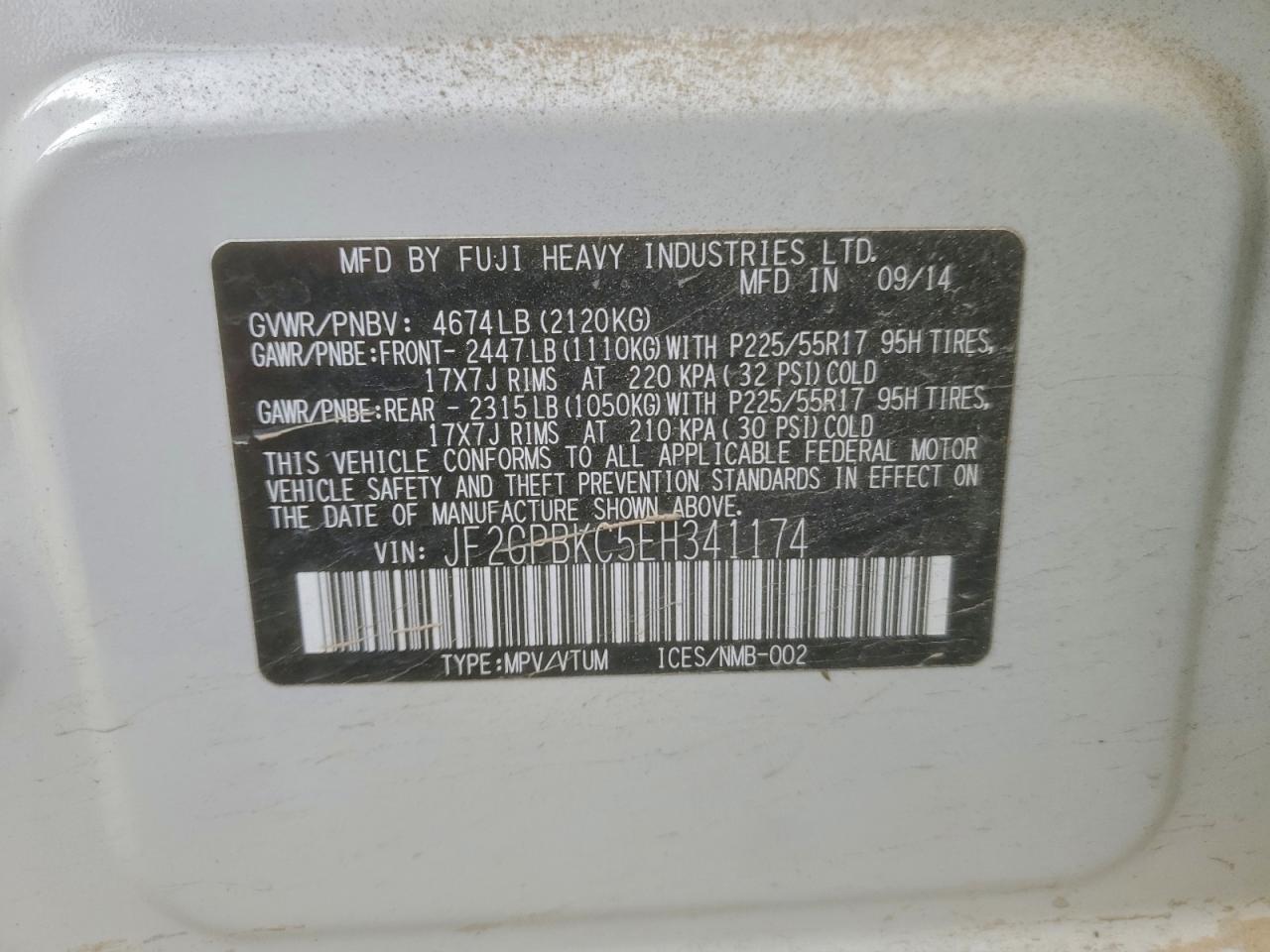 2014 SUBARU XV CROSSTREK 2.0I HYBRID TOURING photo 13