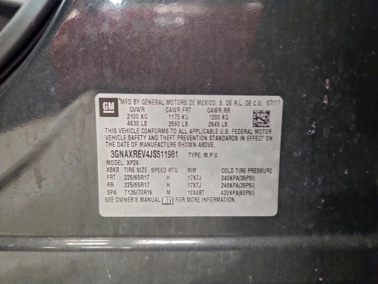 2018 CHEVROLET EQUINOX photo 13