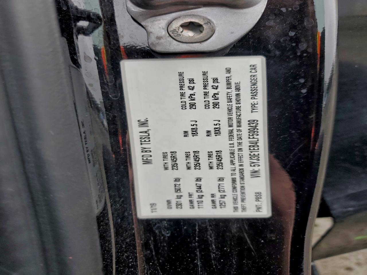 2020 TESLA MODEL 3 photo 13