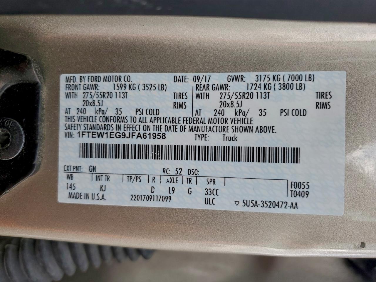 2018 FORD F150 SUPERCREW photo 13