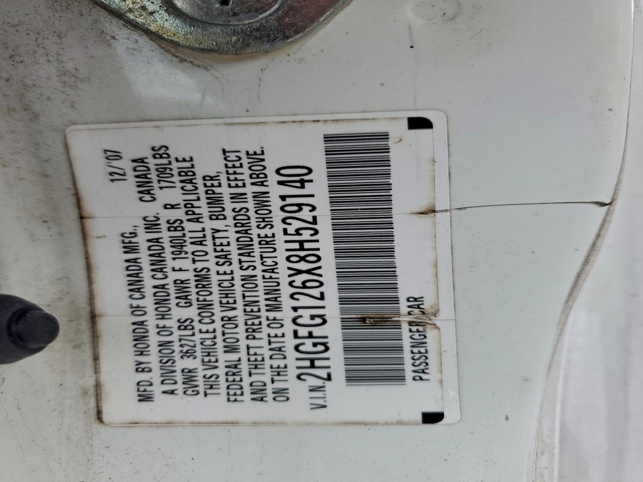 2008 HONDA CIVIC LX photo 12
