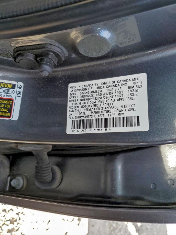 2012 HONDA CR-V EXL photo 13