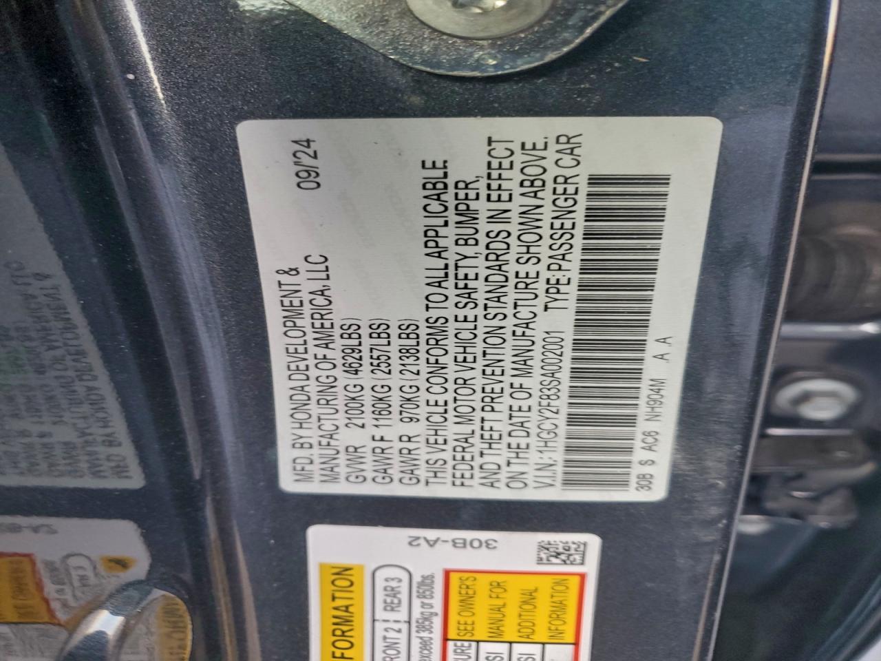 2025 HONDA ACCORD TOURING HYBRID photo 12