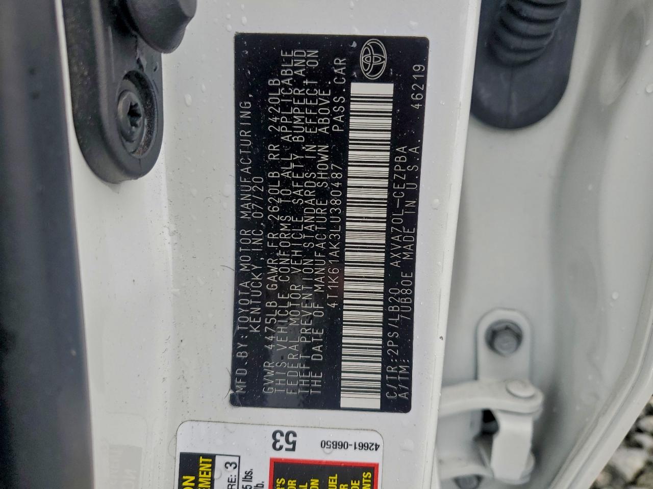 2020 TOYOTA CAMRY XSE photo 12