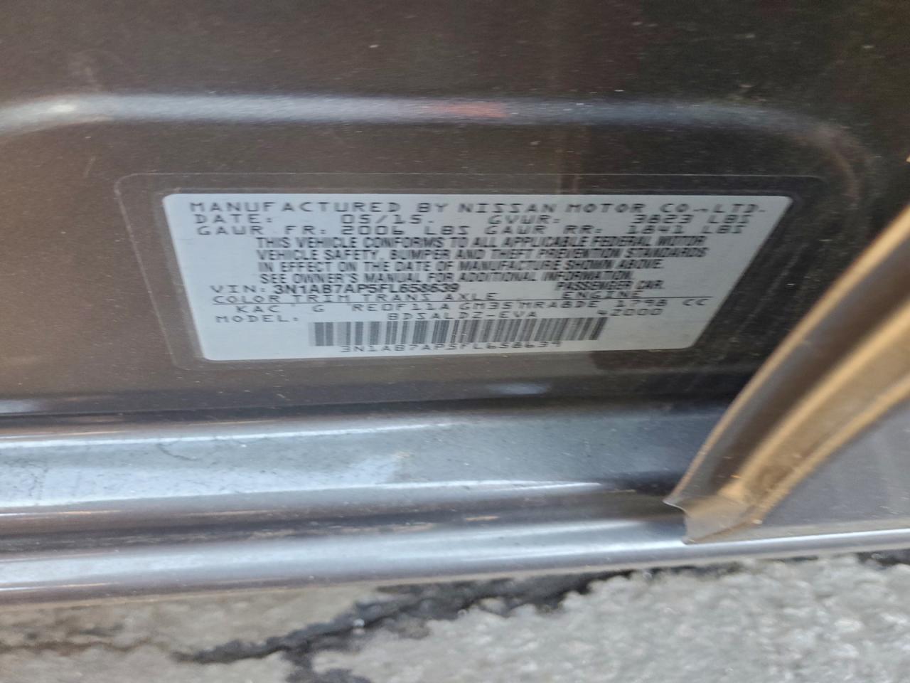2015 NISSAN SENTRA S photo 12