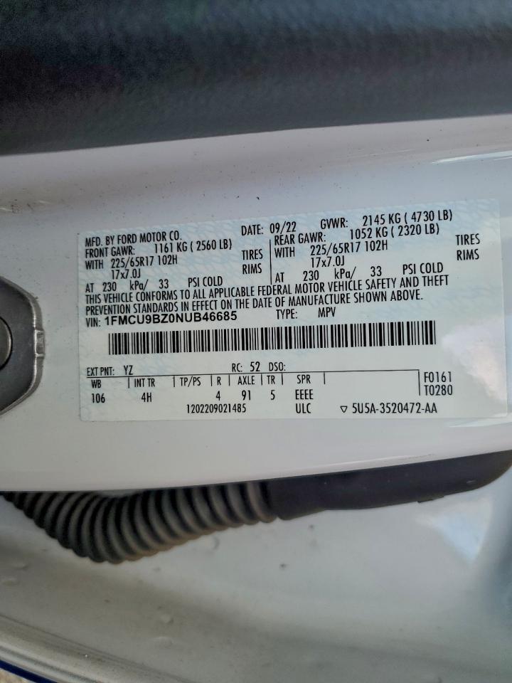 2022 FORD ESCAPE SE photo 13