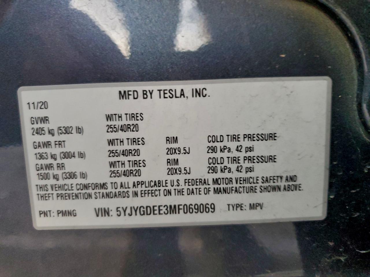 2021 TESLA MODEL Y photo 13