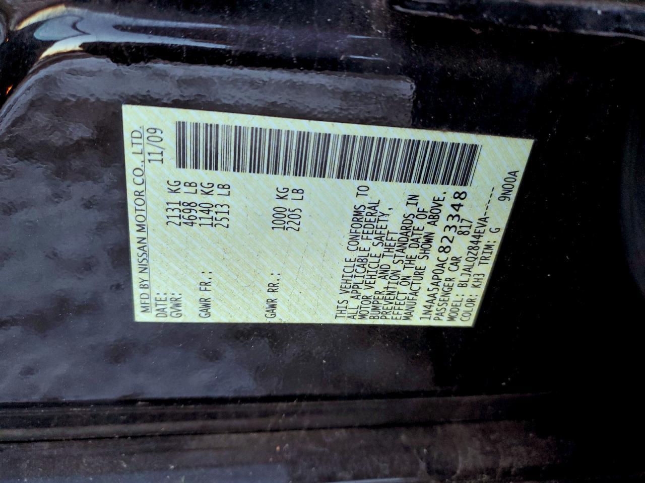 2010 NISSAN MAXIMA S photo 12