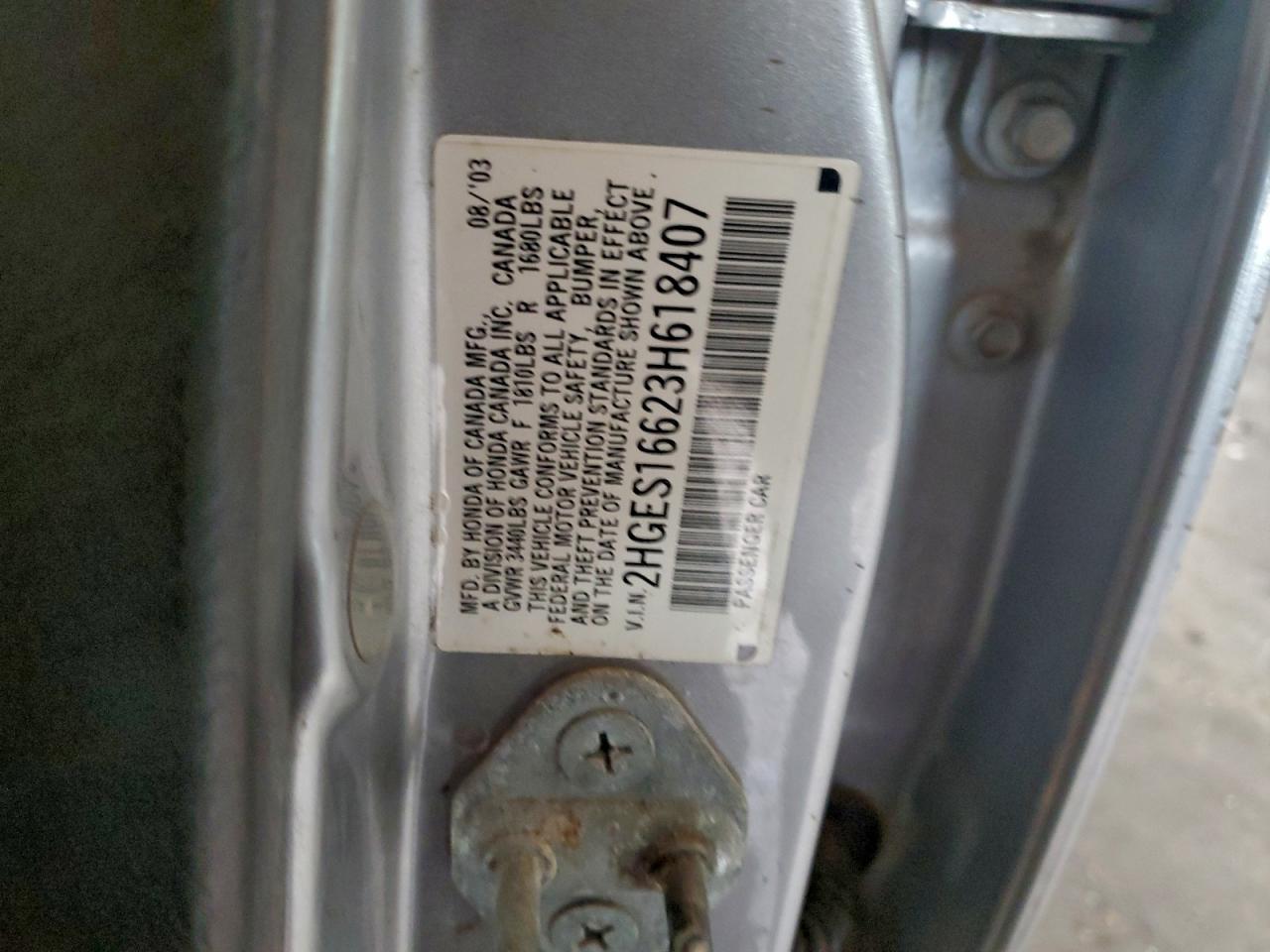 2003 HONDA CIVIC LX photo 13