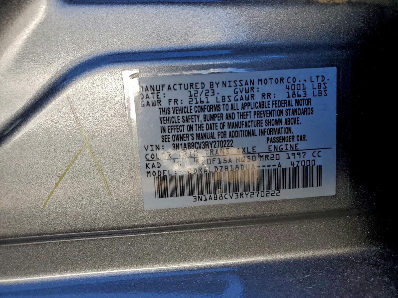 2024 NISSAN SENTRA SV photo 12