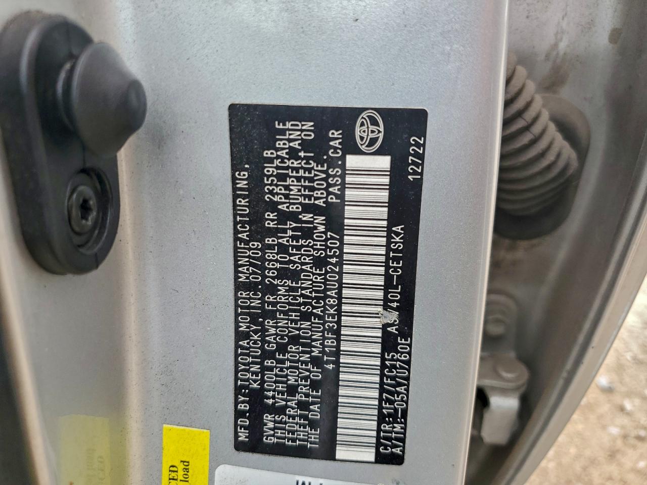 2010 TOYOTA CAMRY BASE photo 13