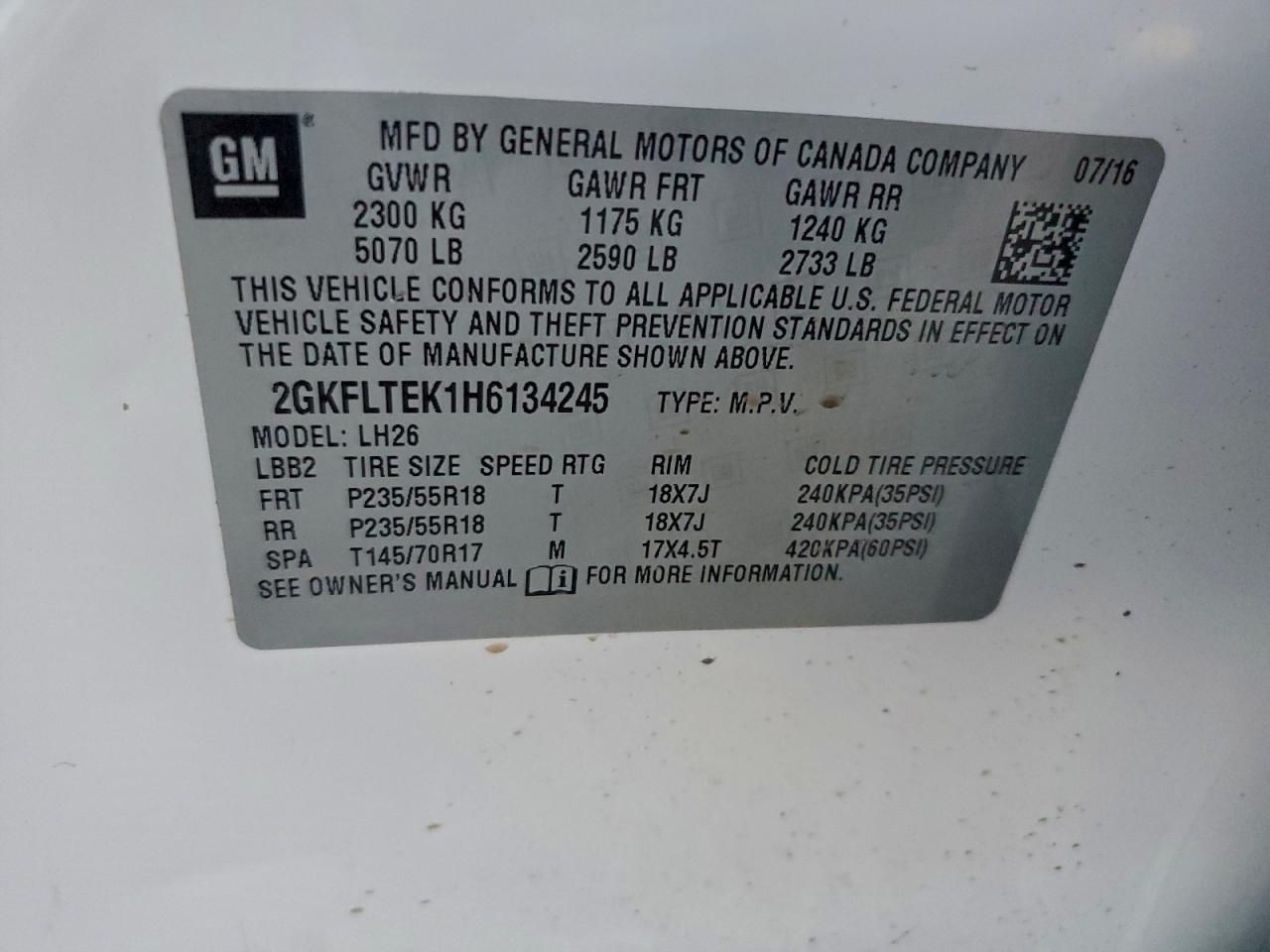 2017 GMC TERRAIN SLE photo 13
