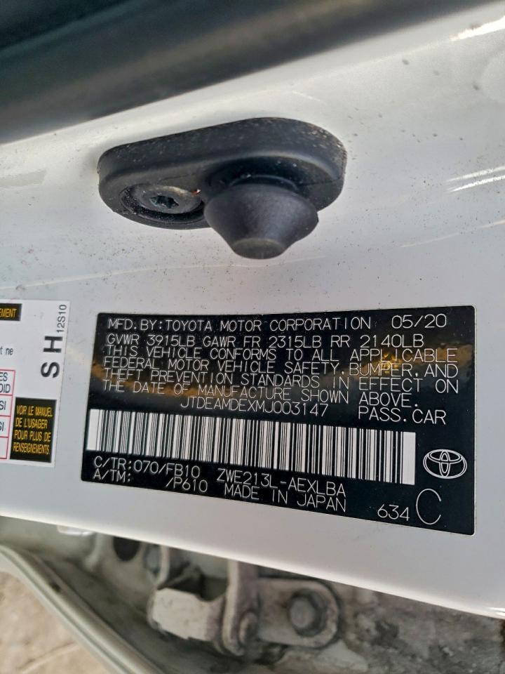 2021 TOYOTA COROLLA LE photo 12