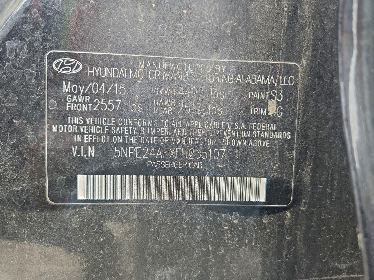 2015 HYUNDAI SONATA SE photo 13