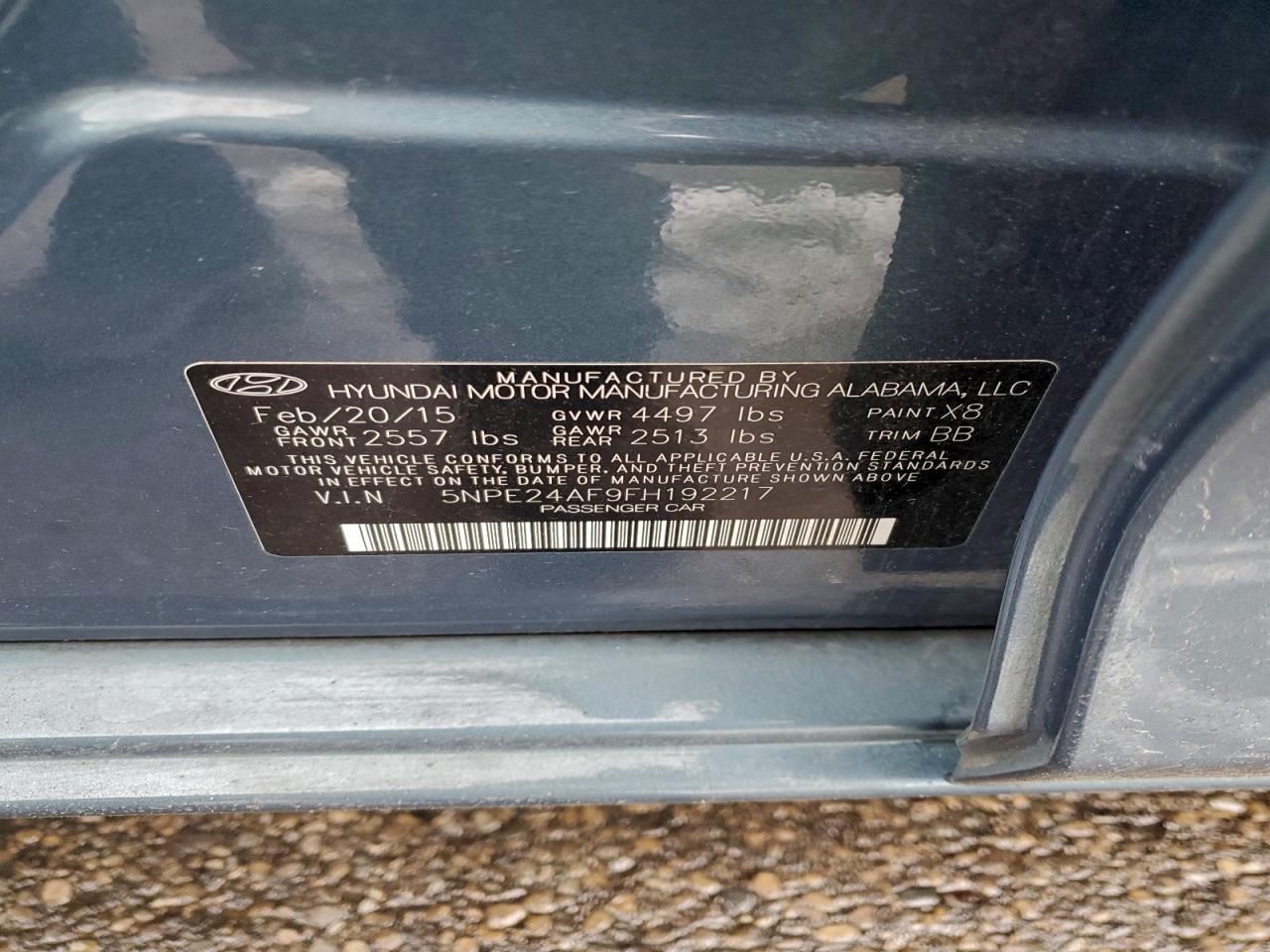 2015 HYUNDAI SONATA SE photo 12