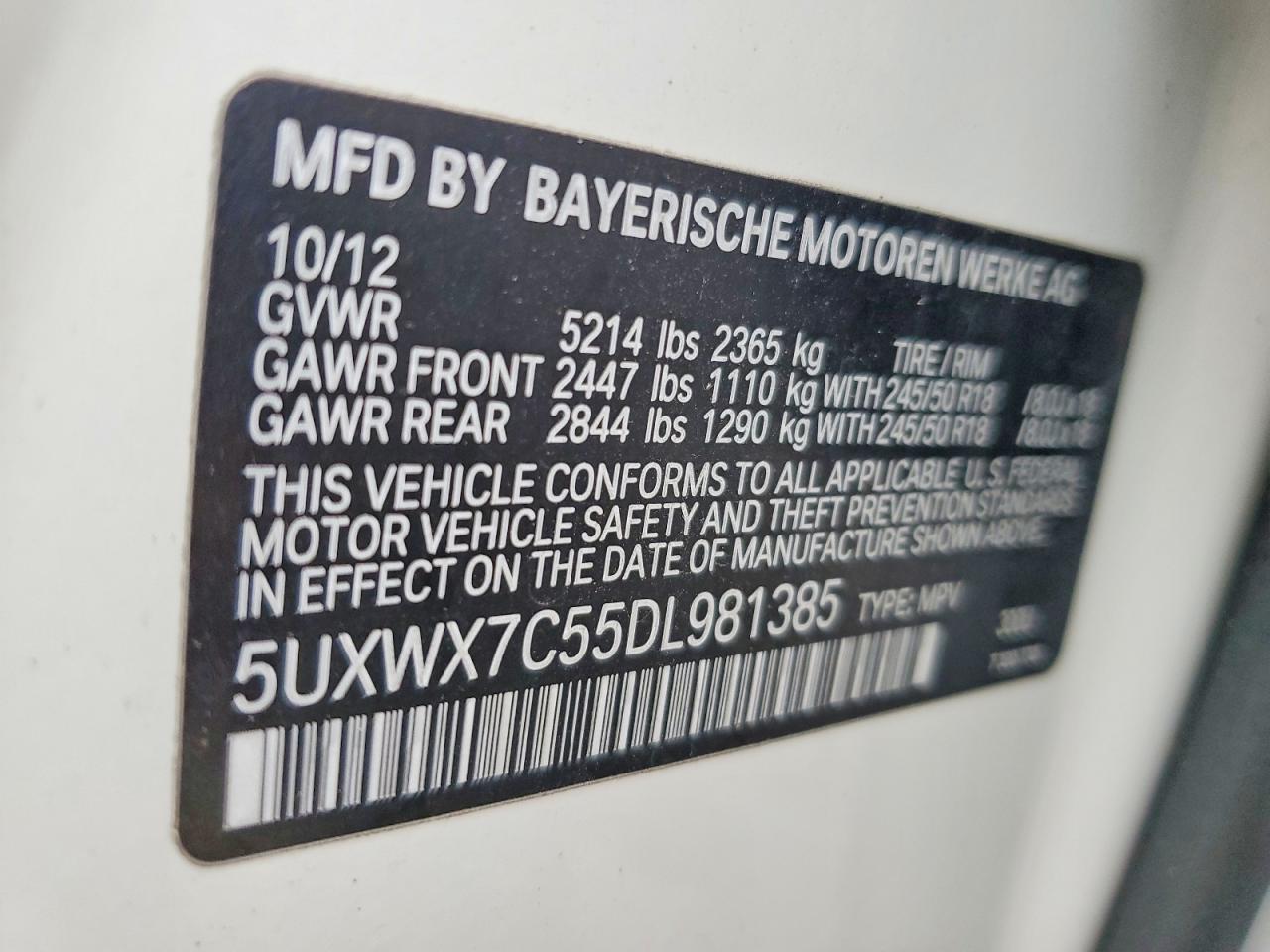 2013 BMW X3 XDRIVE35I photo 14